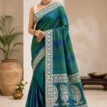 Blue & Green Saree
